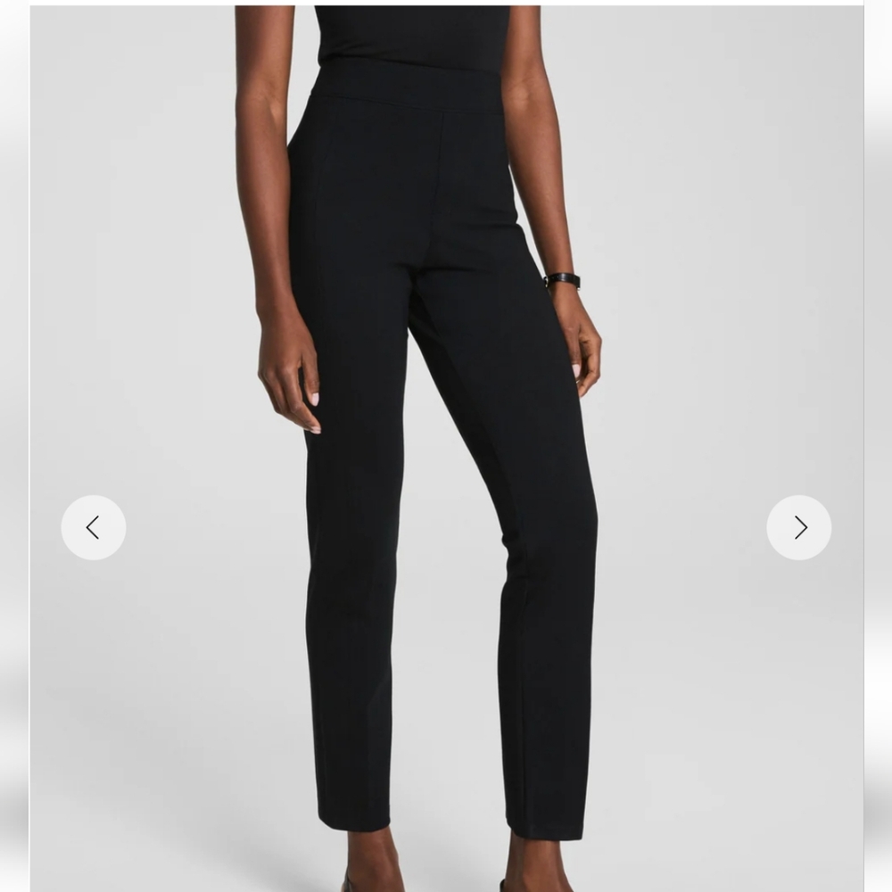 SPANX Slim Straight Black High-Waist Slim Ankle Pants